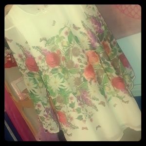 EUC Yumi dress size 0/2 floral print long sleeves
